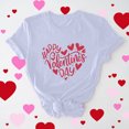 thumbnail image 1 of Cadeau de Saint-Valentin pour Femmes, T-shirt Décontracté à Manches Courtes et Col Rond avec Imprimé Arbre de Noël, 1 of 6