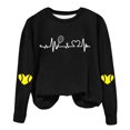 thumbnail image 1 of Timegard Chandail en Molleton Col Rond pour Femmes Épaules Tombantes Chandail Imprimé Automne Hiver Décontracté Ample Confortable, 1 of 4