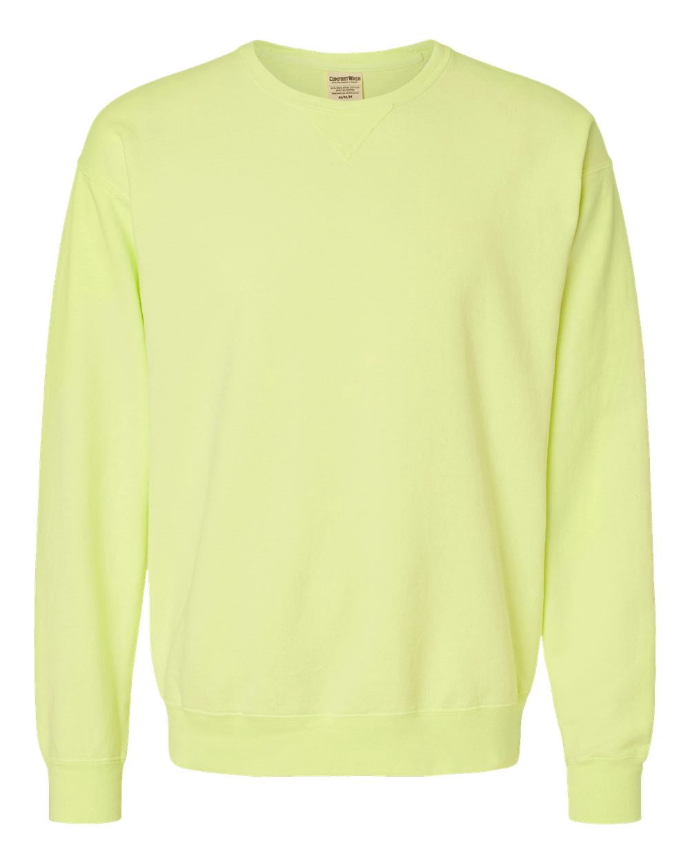Hanes Mens Big ComfortWash Garment Dyed Fleece Sweatshirt, S, Chic Lime