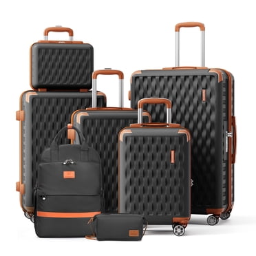 Melalenia - 7 Ensembles de Valises Rigides ABS à Roulettes Multidirectionnelles et Serrure TSA