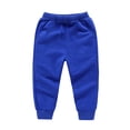 thumbnail image 4 of LSLJS Ensemble Automne Hiver pour Tout-Petits Garçons Filles, Bonbon, Couleur Unie, Chandail à Col Rond et Pantalon de Jogging ( Bleu, 9-10 Ans ), 4 of 5
