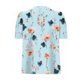 thumbnail image 4 of Pisexur Hauts pour Femmes, Hauts de Sortie pour Femmes & T-Shirt à Manches Courtes Col Rond Imprimé, Haut Ample, Hauts de Printemps pour Femmes Multicolore, G, 4 of 6