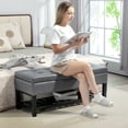 thumbnail image 2 of HOMCOM 2 In 1 Lift-top Storage Ottoman Bench Grey, 2 of 10