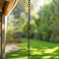 thumbnail image 2 of Monarch Aluminum Ring Rain Chain,8-1/2 Feet Length (Flat Black Powder Coated), 2 of 9