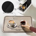 thumbnail image 2 of Coffee Bar Mat,Absorbent Hide Stain Dish drying Mat for Kitchen Counter,Rubber Backing Non-slip Mat for Protection Kitchen Countertop,Coffee Bar Decor Fit Under Coffee Maker Easy clean (12"x 18"), 2 of 6