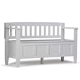 thumbnail image 1 of SIMPLIHOME Brooklyn Banc de Rangement d'Entrée de 48 Pouces de Large avec Charnière de Sécurité, Multifonctionnel Contemporain en Blanc, 1 of 8