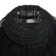 thumbnail image 2 of CHUANK Clip in Bangs Real Human Hair Fake Bangs Clip in Hair Extensions Clip on Bangs for Women Wispy Fringe Bangs Natural Hair Pieces for Daily Wear (Red Brown), 2 of 7