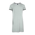 thumbnail image 4 of Chemise de Nuit Texturée en Coton pour Hommes, Robe de Nuit à Manches Courtes, Longue Robe, Blouse à Col en V, Haut de Pyjama, Coupe Ample et Décontractée, Confort, Chemise de Nuit Décontractée avec Poches, 4 of 6
