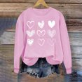 thumbnail image 3 of Yuyuzo Chandails en Molleton pour Femmes Décontractés Saint-Valentin Manches Longues Col Rond Ample Ajusté Mince Chandail Tops, 3 of 5