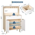 thumbnail image 2 of GloryStar Buffet Cabinet with Fluted Design, Wooden Console Table with Adjustable Shelves and 2 Drawers, Suitable for Kitchen or Living Room, 2 of 9