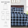 thumbnail image 3 of Mainstays All in One Lightweight Quilt Set and Sheet Set -7 Piece, Queen, Blue Plaid, 3 of 13