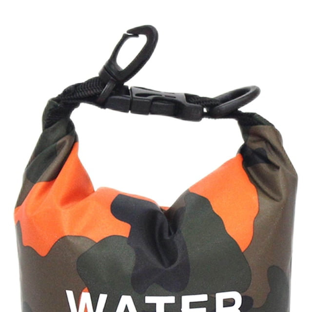 Small 2L Waterproof Dry Bag pouch Waterproof Dry Crossbody Shoulder Bag for Kayaking Orange