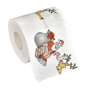 Fwttom Christmas Toilet Paper Rolll Two-layer Christmas Toilet Roll Toilet Tissue, Colorful Personalized Paper Towel for Bathroom Tissue