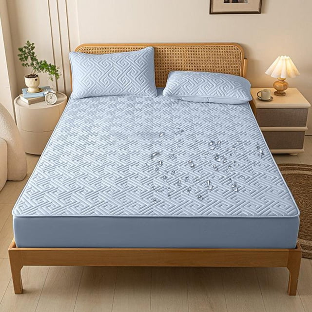 Mattress Protector, 35.4x78.7 Inches, Nonslip Bed Cover, All-Inclusive, Soft Fibre, Fitted Sheet, Pet-Resistant, Kid-Friendly, Washable, Suitable for Sleeping Naked