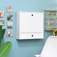 thumbnail image 4 of Costway Wall-Mount Floating Desk Foldable Space Saving Laptop Workstation White, 4 of 10