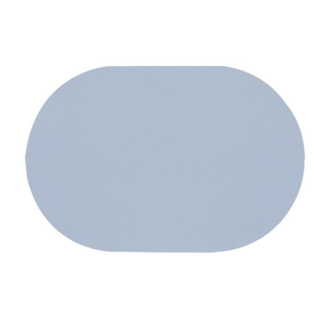YIMWNYI Elliptical Faux Leather Placemat, Non-Slip Kitchen Table Mats, Easy to Clean Coffee Mats, Double-Sided Insulation Pad, Durable and Stylish Table Decor