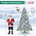thumbnail image 3 of Gymax 7.5 FT Snow Flocked Artificial Christmas Tree w/ 1010PVC Branch Tips Hinge, 3 of 10