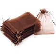 thumbnail image 1 of ORUYROP 100pcs Drawstring Organza Jewelry Candy Pouch Party Wedding Favor Gift Bags (3x4, Brown), 1 of 7