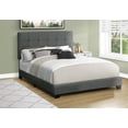 thumbnail image 3 of Monarch Specialties Bed, Bedroom, Frame Only, Queen Size, Upholstered, Dark Grey Boucle, Transitional, 3 of 3