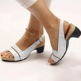 thumbnail image 1 of LSLJS Women's Wedge Sandals Solid Color Ankle Strap Low Heeled Sandals Fish Mouth Open Toe Sandals, 1 of 4