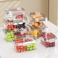 thumbnail image 2 of Ymkly Plastic Meal Prep Containers 3 Compartments, 1Pack 36 oz, Plastic Food Storage Containers with Lids, Airtight Lunch Bento Box, Portion Control, Freezer and Microwave Safe, Tupperware Set, 2 of 4