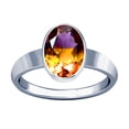 thumbnail image 1 of Divya Shakti Bague en Argent à Motif Simple avec Pierre Précieuse Amétrine de 4,25-4,50 Carats (11,75), 1 of 4