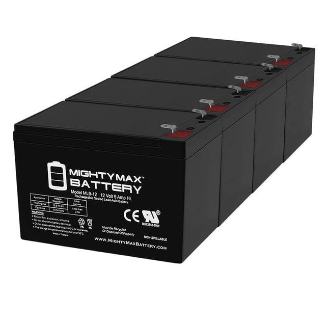 Batterie de Remplacement 12V 9AH pour CyberPower RB1290 UPS - Lot de 4