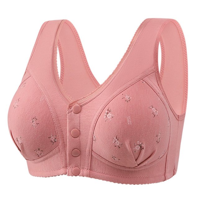 Saving Clearance 2025!Womens Plus Size Bras,Summer Clearance Bras for Womens,Woman's Solid Color Large Size Silk Thread Semi Fixed Cup Ventilate Bra Without Steel Rim
