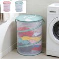 thumbnail image 1 of MTBLYS Laundry Basket Bag Foldable Mesh Storage Basket 17.71X13.77 Inch Breathable Clothes Hamper Multicolor Lightweight Laundry Bin for Home, 1 of 7