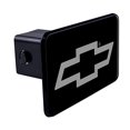 thumbnail image 2 of Chevy Bowtie Silver 3D Polyurethane Domed Plastic Trailer Hitch Cover 2" Receiver, 2 of 4