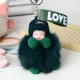 thumbnail image 2 of Kcodviy Sleeping for Babies Suitable Wrist Holder for Women Pendants Car Keychain Ring Wrist Holder Pompon with Sleeping Furry Strong Key Ring Keychains Or Keychains, 2 of 2