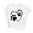 thumbnail image 4 of Plebaso T-Shirts pour Femmes à Imprimé Cœur, Col Rond, Coupe Ample, T-Shirts Décontractés à Manches Courtes, T-Shirts Graphiques pour Femmes, 4 of 4