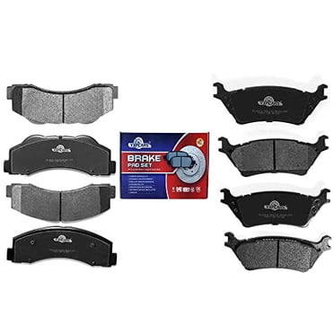 YXPCARS Ceramic Brake Pads for FORD F-150 2015 2016 2017/FORD F-150 Brake Pads 2012 2013 2014(Front and Rear)
