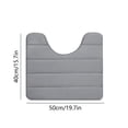 thumbnail image 3 of Dvkptbk Carpets Suits Memory Foam Bath Mat U Shape Toilet Mats Bathroom Rugs Soft Comfortable Water Quick Drying Absorption Non-Slip Thick Machine Washable Easier to Dry Dark Bathroom Accessories, 3 of 7
