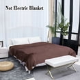 thumbnail image 3 of REGALWOVEN 1 Pcs Home Warm Soft Microplush Fleece Solid Throw Blanket Chocolate Color 78" x 90", 3 of 10
