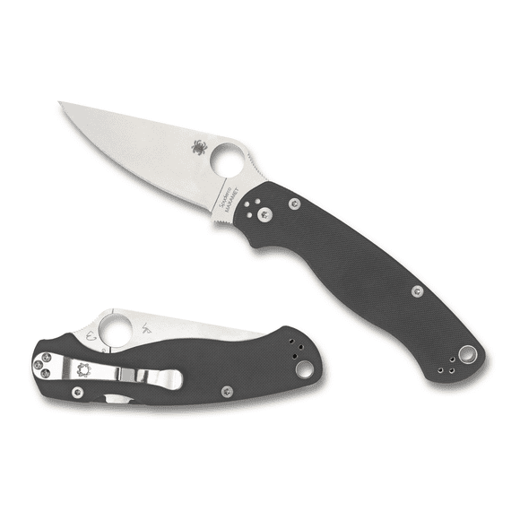 Spyderco Knives Para Millitary 2 Dark Gray G-10 Maxamet SC81GPDGY2 Pocket Knife