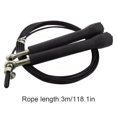 thumbnail image 2 of Speed Skipping Wire Rope Indoor Outdoor Jumping Rope Weight rope jumping rope Loss Exercise Home Gym Workout Tool, Black, 2 of 6