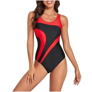 Charmo Maillots de Bain une Pièce pour Femmes à Col en V, Froncés, Gainants, Monokini