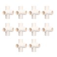 thumbnail image 3 of Furniture Pipe Connector, 5 Way 90° Elbow PVC Pipe Fitting 10 Pcs With High Gloss Finish For Cat Fence White, 3 of 8