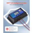 thumbnail image 3 of KFFKFF 50W 12V Solar Battery Charger Maintainer, Mono Solar Panel Trickle Battery Charger with Upgraded MPPT Controller, IP65 Waterproof, 3 of 9