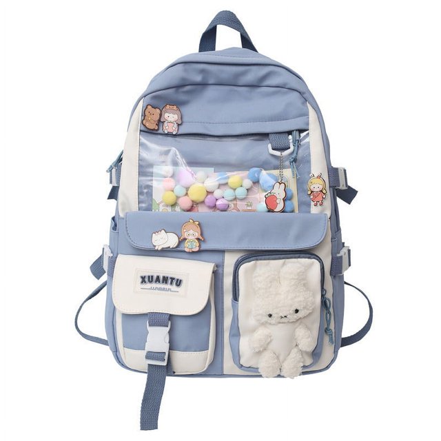 School Bag for Girls Primary School Student Backpack High School Student Large Capacity Backpack School Bag Two Pieces Backpack