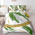 thumbnail image 1 of YST Gradient Abstract Comforter Set, 7-Piece, Twin, Grey, Beige, Grass Green, 1 of 4