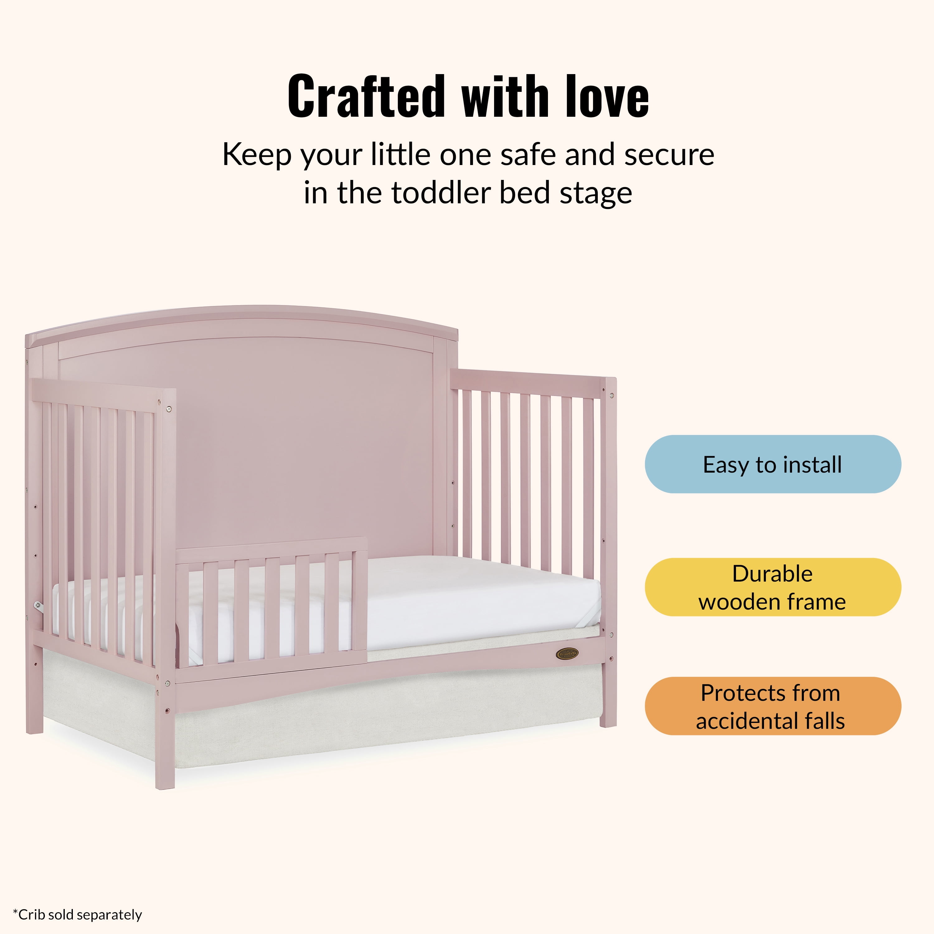 Dream On Me Universal Convertible Crib Toddler Guard Rail