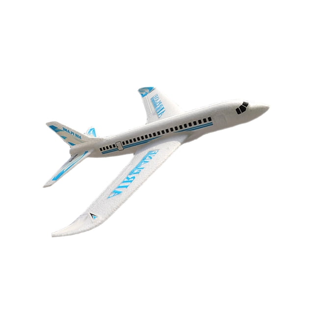 KLKCMS Foam Airplane Throwing Toy Foam Aircraft Fun for Party Backyard Kids Blue