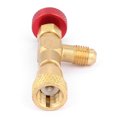 thumbnail image 1 of Valve de Charge de Réfrigérant, 1/4 Pouce à 5/16 Pouce Valve de Contrôle en Laiton pour Tuyau de Charge de Réfrigérant, 1 of 8