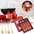 thumbnail image 1 of Meitianfacai Spoon And Fork Set Spoon-Fork Combo Set, 4PCS Stainless Steel Christmas Spoon Gift Set Dessert Spoon Fork Coffee Spoon Christmas Pendant Spoon Tableware Set, 1 of 7