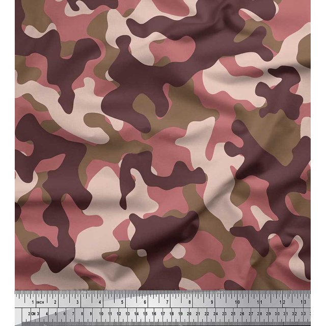 Soimoi Poly Georgette Fabric Two Tone Camouflage Fabric Prints By Yard 52 Inch Wide