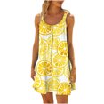 thumbnail image 1 of EQWLJWE Robe d'Été pour Femmes 2023 Robes de Plage Femmes Aguichant Hawaïenne Tropicale Imprimée Sans Manches à Bretelles Robe Courte d'Été Ample Confortable Boho Robe Soleil, 1 of 5