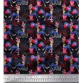 thumbnail image 1 of Soimoi Silk Fabric Women,Balloon & Firecrackers Party Print Sewing Fabric Yard 42 Inch Wide, 1 of 3