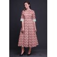 thumbnail image 4 of Bimba Robe-Chemise Mi-Mollet pour Femmes Ikat Imprimée à Manches Retroussables Boutonnée - XX-Grand, 4 of 5